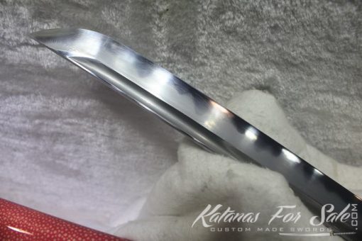 T10 Steel Katana Hadori Polish Red Ray Skin HQ Copper Fittings - Image 3