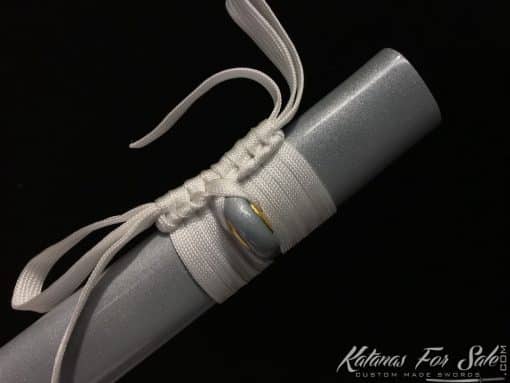 1060 Carbon Steel Heat Tempered Silver Katana (standard fittings) - Image 8