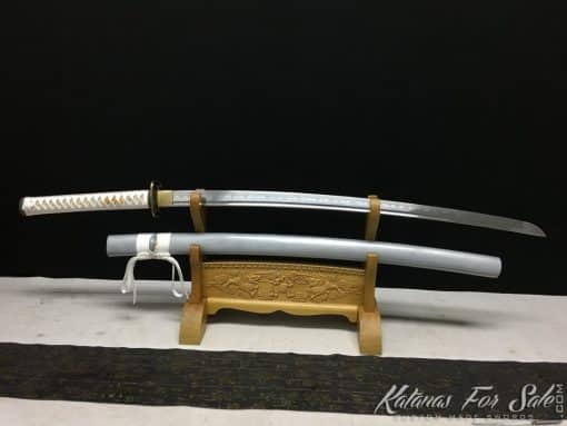 1060 Carbon Steel Heat Tempered Silver Katana (standard fittings) - Image 3