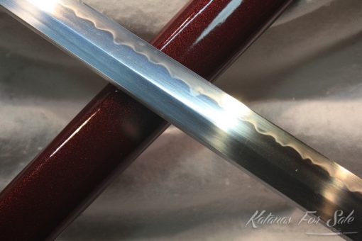 Straight Blade T10 Clay Tempered Ninjato with Brass Fittings - Image 5