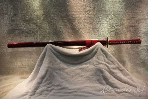 Straight Blade T10 Clay Tempered Ninjato with Brass Fittings - Image 9