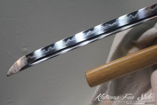 T10 Clay Tempered Bamboo Saya Katana with Copper Fittings - Image 6
