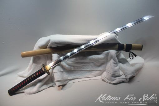 T10 Clay Tempered Bamboo Saya Katana with Copper Fittings - Image 9