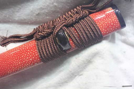 T10 Steel Katana Hadori Polish Red Ray Skin HQ Copper Fittings - Image 7