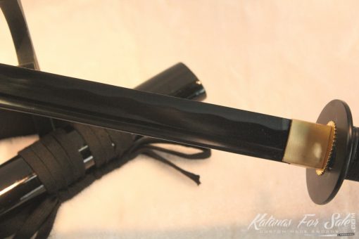 1060 Carbon Steel Ninjato Straight Black Blade Iron Tsuba - Image 3