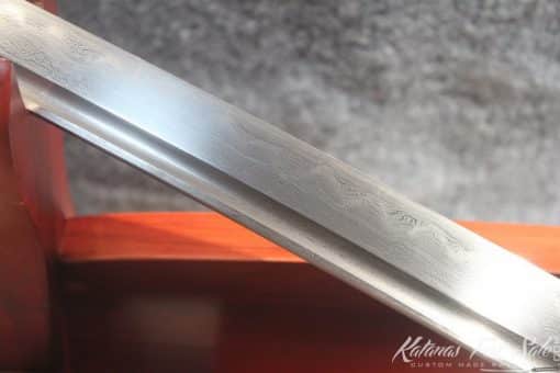 1095 Folded Clay Tempered Katana With Brass set Fittings - Image 3