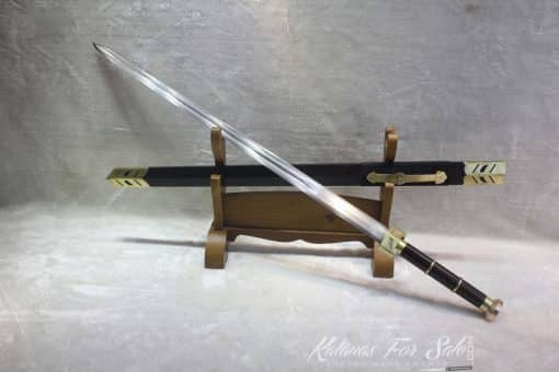 1095 Folded Steel Chinese Jian with Copper Fittings - Image 4