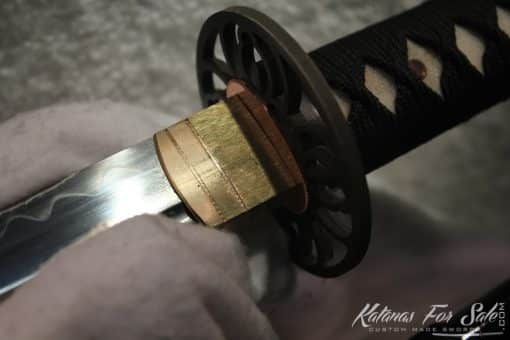 T10 Clay Tempered Carbon Steel Katana Iron Tsuba