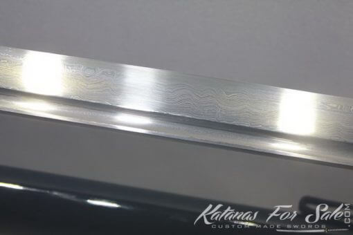 1095 Folded Carbon Steel Ninjato Straight Blade Brass Fittings - Image 4