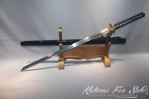 1095 Folded Carbon Steel Ninjato Straight Blade Brass Fittings