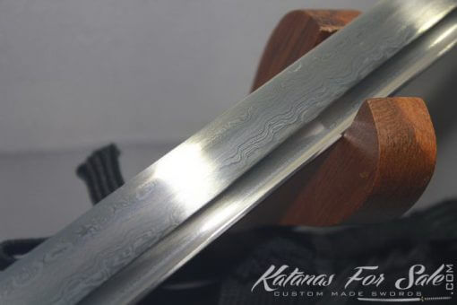 1095 Folded Carbon Steel Ninjato Straight Blade Brass Fittings - Image 7