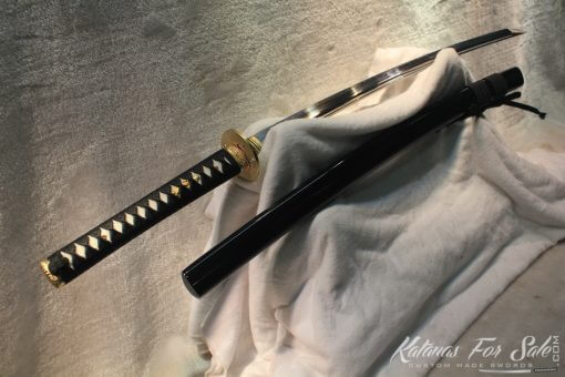 T10 Clay Tempered Carbon Steel Katana Brass Fittings - Image 8