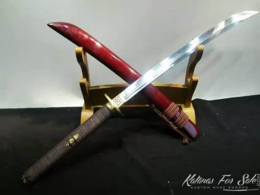 T10 Folded Steel Naginata Short Blade with Full Brass Fittings - Image 6
