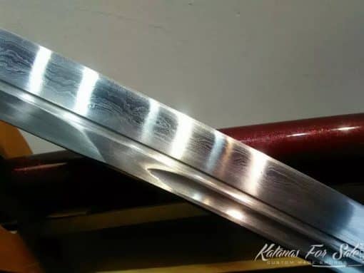 T10 Folded Steel Naginata Short Blade with Full Brass Fittings - Image 5