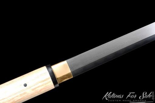 T10 Folded Clay Tempered Ninjato Straight Blade - Image 10