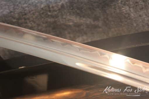 T10 Clay Tempered Ebony Wood Shirasaya with Buffalo Horn Tips - Image 6