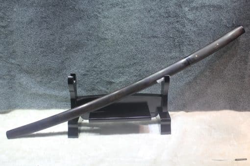 T10 Clay Tempered Ebony Wood Shirasaya with Buffalo Horn Tips - Image 9
