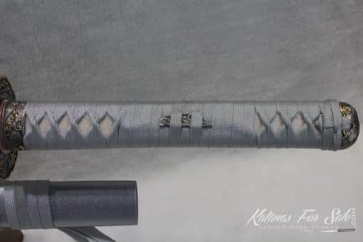 T10 Clay Tempered Katana with High Quality Copper Fittings and Hadori Polish Finish - Image 7