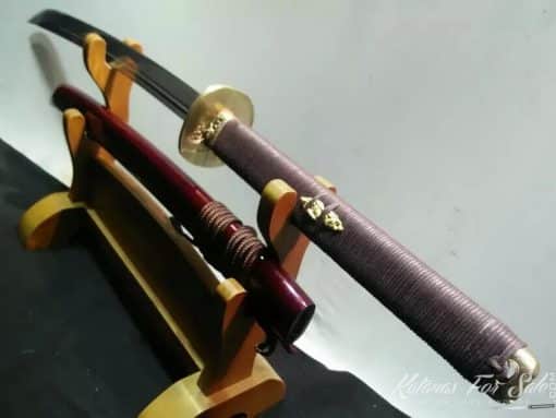T10 Folded Steel Naginata Short Blade with Full Brass Fittings - Image 9