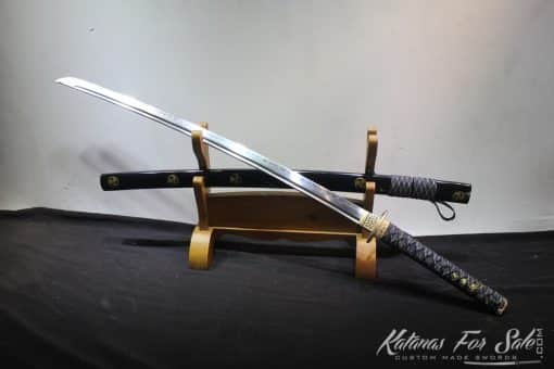 T10 Folded Clay Tempered Katana with Full Set Brass Fittings - Image 7