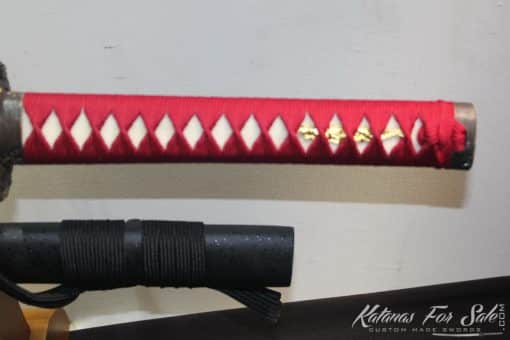 T10 Clay Tempered Choji Hamon Katana with Copper Fitting - Image 10
