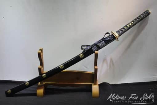 T10 Folded Clay Tempered Katana with Full Set Brass Fittings - Image 9