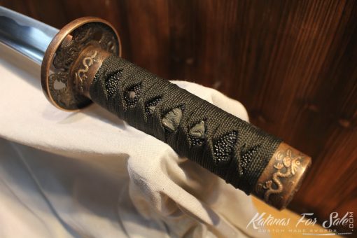 1060 Carbon Steel Katana Wakizashi Tanto Sword Set - Image 9