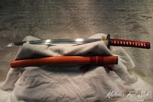 T10 Clay Tempered Carbon Steel Wakizashi Metal Fittings - Image 4