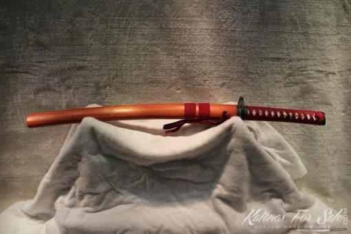 T10 Clay Tempered Carbon Steel Wakizashi Metal Fittings