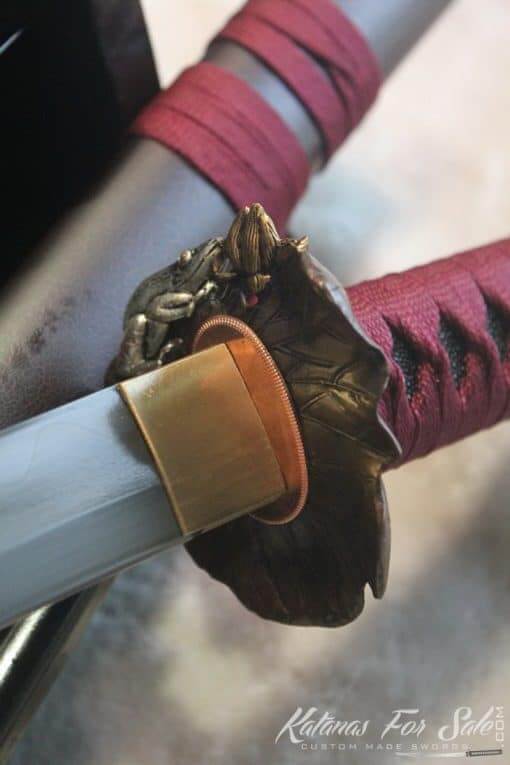 1095 Clay Tempered Wakizashi With High Quality Copper Fittings - Image 9