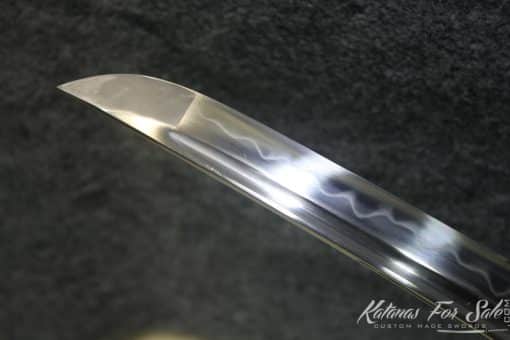 T10 Clay Tempered Wakizashi with Brass Set Fittings - Image 8