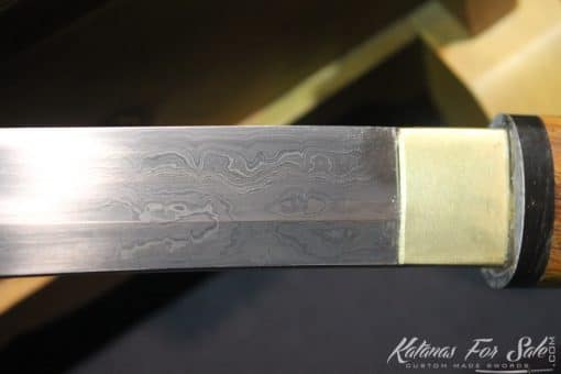 1095 Folded Steel Shirasaya Wakizashi With High Quality Rosewood - Image 6
