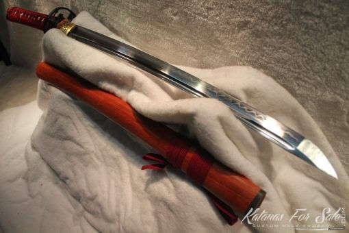 T10 Clay Tempered Carbon Steel Wakizashi Metal Fittings - Image 7