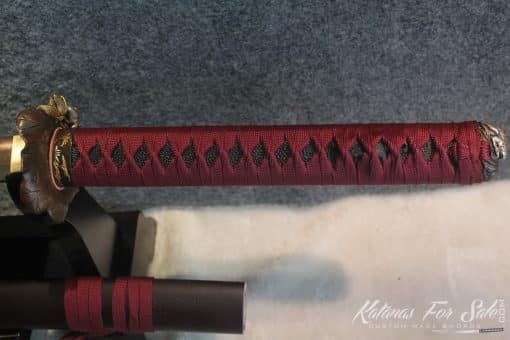 1095 Clay Tempered Wakizashi With High Quality Copper Fittings - Image 10
