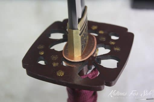 T10 Clay Tempered Wakizashi with Brass Set Fittings - Image 9