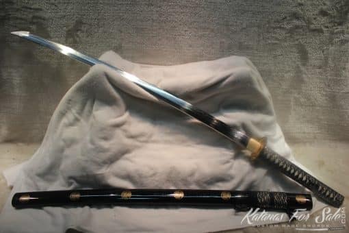T10 Clay Tempered Carbon Steel Katana Japanese Crest Saya