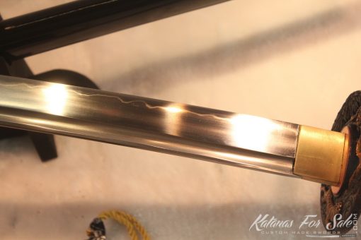T10  Clay Tempered Carbon Steel Katana High Quality Copper Fittings - Image 4