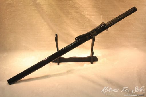 1060 Carbon Steel Ninjato Straight Black Blade Iron Tsuba - Image 4
