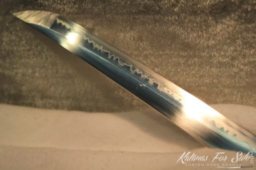 T10 Clay Tempered Carbon Steel Red Katana With Brass Fittings - Image 3
