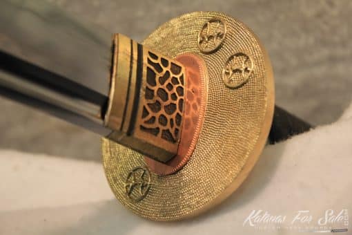 T10 Clay Tempered Carbon Steel Katana Brass Fittings