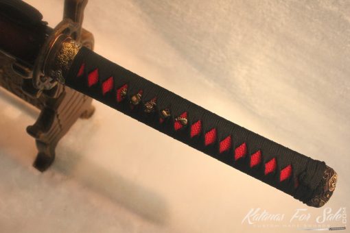 1095 Red Folded Carbon Steel Katana High Quality Copper Fittings - Image 4