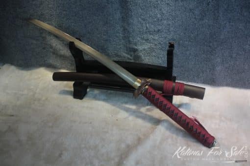 1095 Clay Tempered Wakizashi With High Quality Copper Fittings - Image 4
