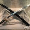 T10 Folded Clay Tempered Carbon Steel Katana With Brass fittings