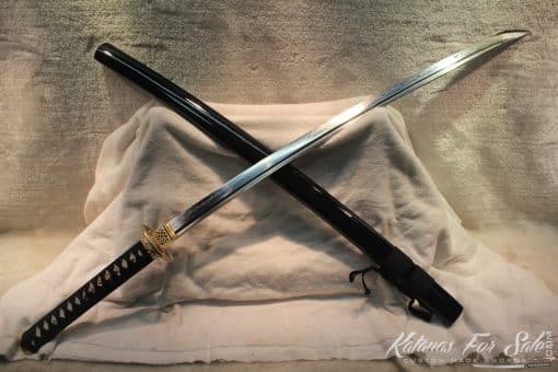 T10 Folded Clay Tempered Carbon Steel Katana With Brass fittings
