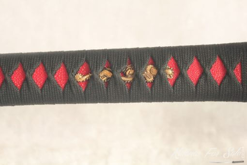 1095 Red Folded Carbon Steel Katana High Quality Copper Fittings - Image 6