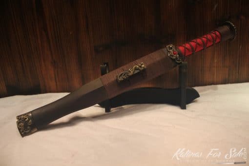 1095 Folded Steel Chinese Han Double Edge Sword - Image 3