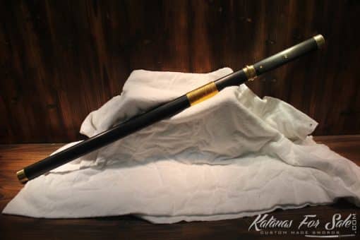 T10 Clay Tempered Chinese Zhi Jian Sword Double Edge, Sharpened Full Brass Fittings - Image 6