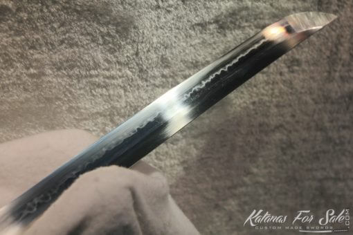 T10 Clay Tempered Carbon Steel Red Katana With Brass Fittings - Image 4