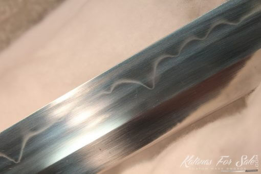 T10 Clay Tempered Carbon Steel Katana Japanese Crest Saya - Image 2