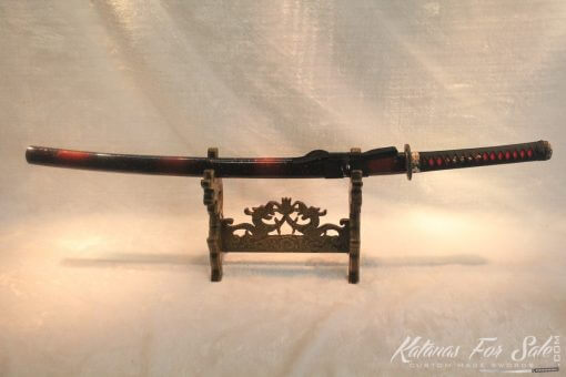 1095 Red Folded Carbon Steel Katana High Quality Copper Fittings - Image 16